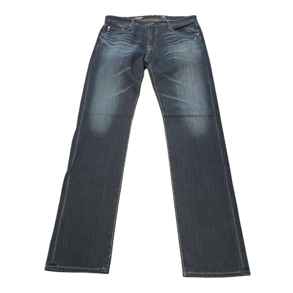 Ag Adriano Goldschmied Other - AG Adriano Goldschmied Mens 33x34 The Matchbox Slim Straight Jean Dark Blue Wash